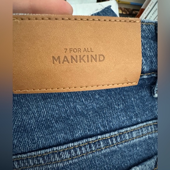 7 FOR ALL MANKIND Barrel Jeans Bonnie Curvilinear in Santa Cruz High Rise 25 NWT - Picture 5 of 12